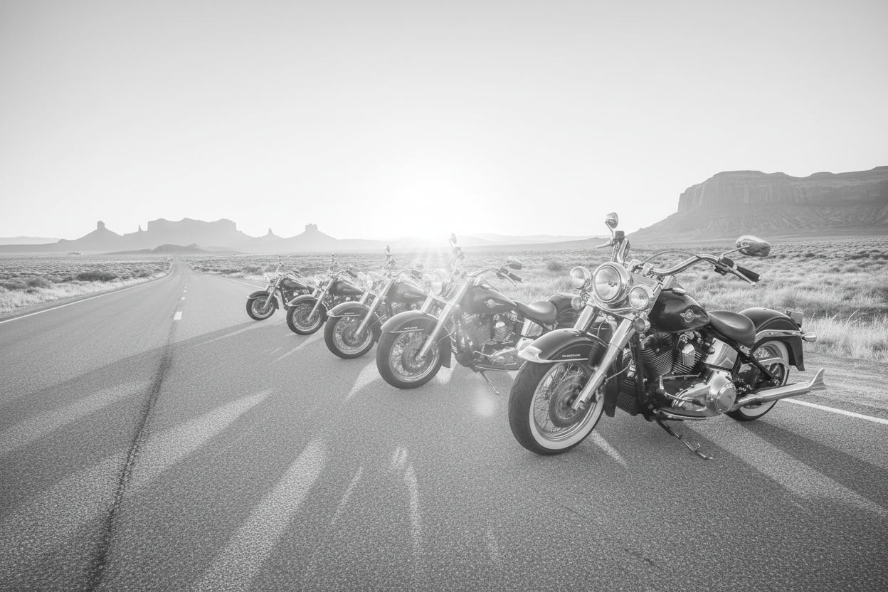 Motos en tonos grises claros